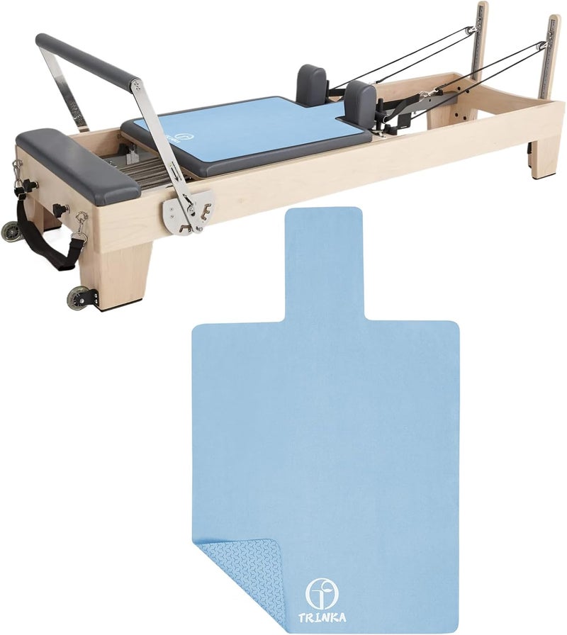 TRINKA Non-Slip Pilates Reformer Mat, 2mm Thick Pilates Reformer Machine Cover Mat, 39" x 24" Foldable Washable Absorb Sweat Accessory for Home, Studio, Gym Fitness - Image 1